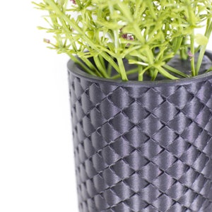 Wall Plant Pot with Hidden Drip Tray Quilted Plant Pot imagem 2