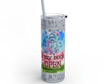 Open Book Watercolor Tumbler, 20oz