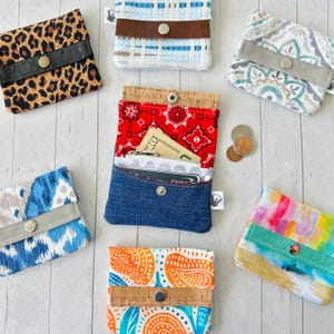 Mini billetera Cartera para mujer Tarjetero y monedero Billetera minimalista Monedero pequeño y funcional Monedero para identificación Monedero / Regalo para ella