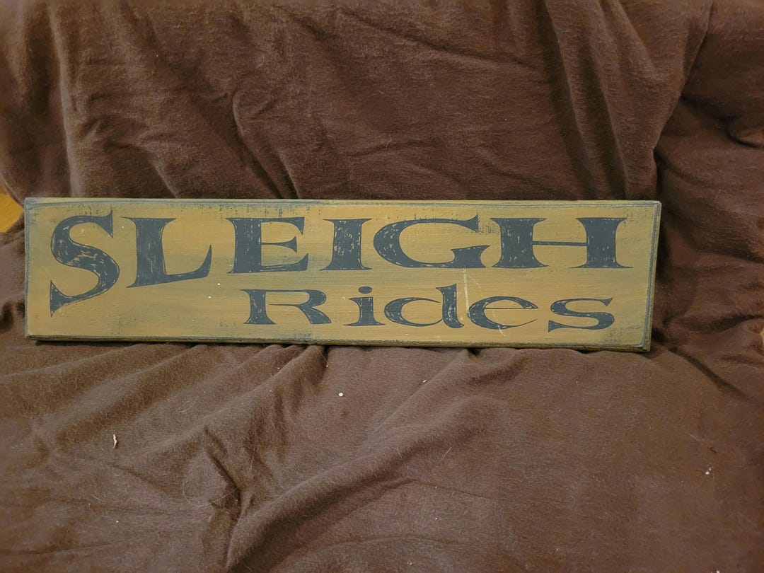 Sleigh Races Sign Wooden