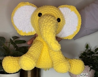Customizable Crochet Elephant Plushie
