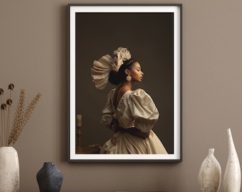 Unframed Physical Art Yemisi Black Woman Wall Art African Woman Art Female Portrait Print  Illustration Black Girl Wall Art African Print