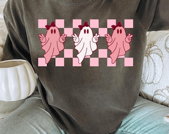 Ghost bow png, pink ghost png, girls Halloween shirt png, girl ghost png, pink bow ghost png, girl ghost png, girl Halloween shirt png, png