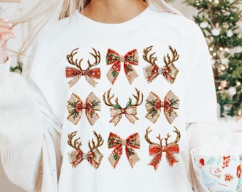 Christmas Coquette Bow PNG, Christmas bow  PNG, Christmas png, Christmas bow, xmas png, Xmas bow  png, vintage bow png, vintage Christmas