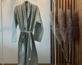 100% cotton terry towelling bathrobe - absorbent for ultimate comfort in the spa or at home, perfect gift