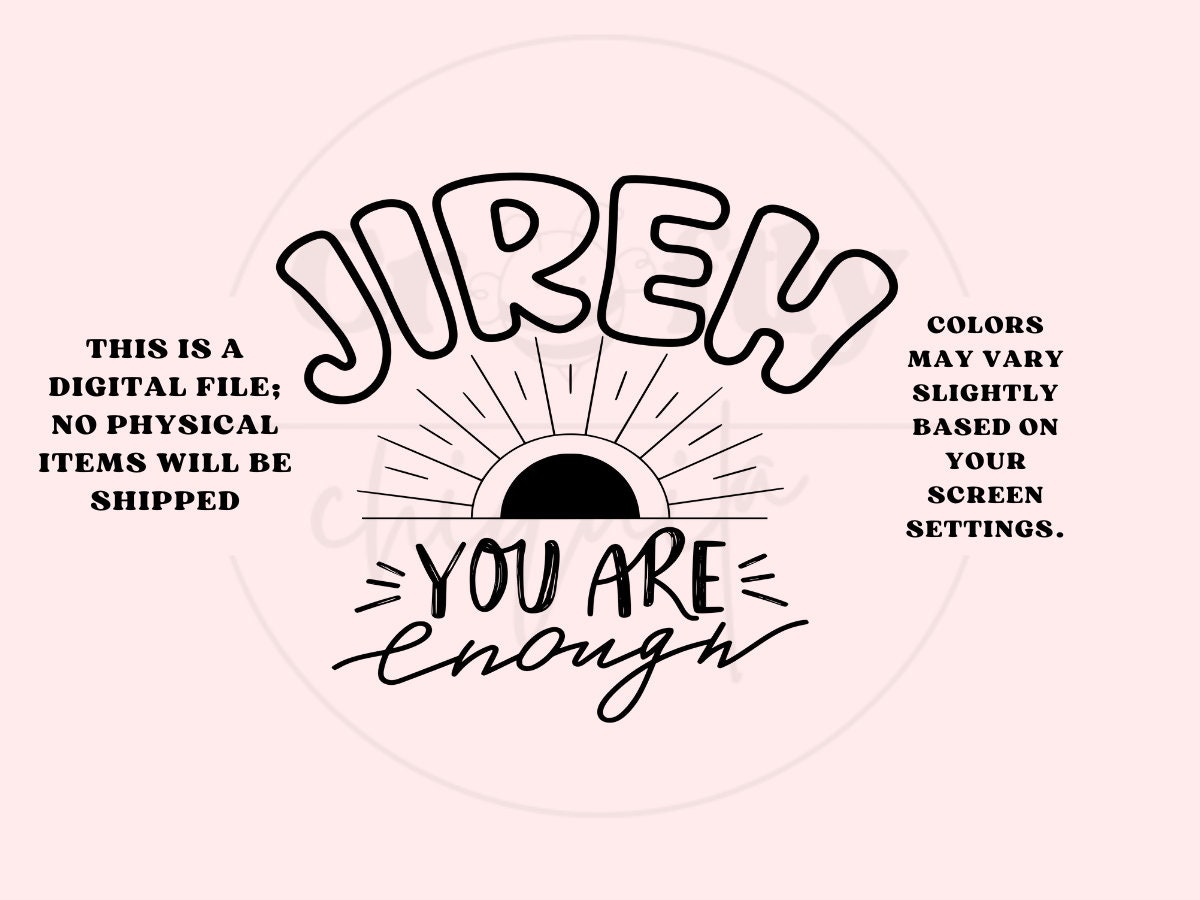 Christian Svg, Jireh You Are Enough Faith Christian Hoodie Merch Design for Cricut and