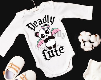 Goth Baby Svg Deadly Cute Design for Baby shower evite, Goth baby clothes, stickers, room decor and more | For Cricut and Sublimation