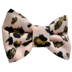Pink Leopard ~ Leopard Dog Bow Tie, Animal Print Dog Bow Tie, Spring Dog Bow Tie, Leopard Cat Bow Tie, Pet Gift, New Puppy Gift