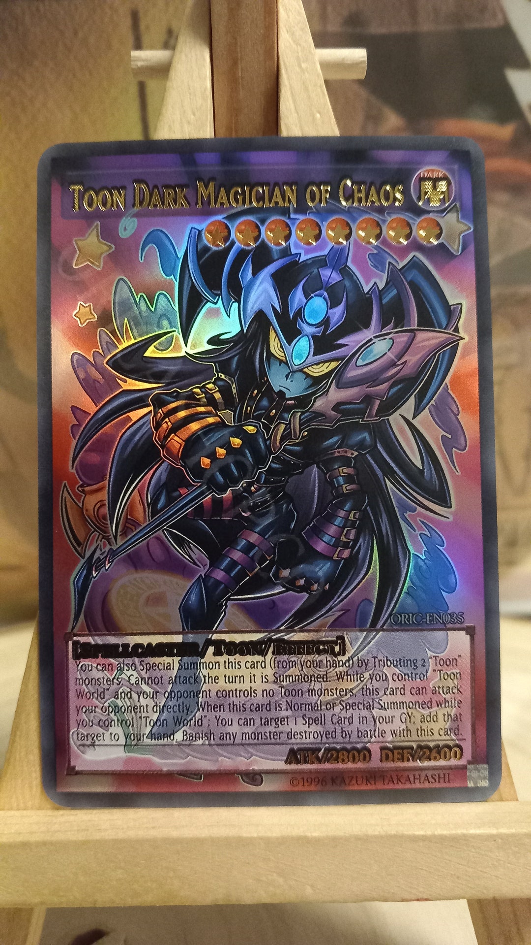 Yu-gi-oh Toon Dark Magician of Chaos Holographic V ANG Card - Etsy UK