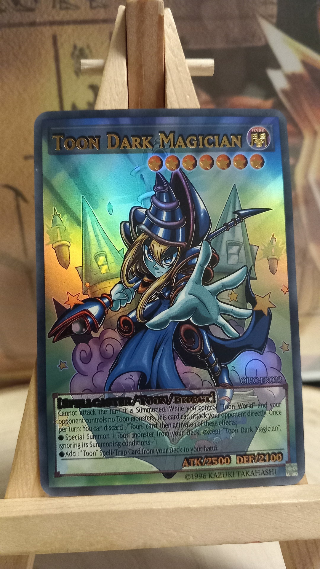 Yu-gi-oh Toon Dark Magician Holographic V ANG Card - Etsy