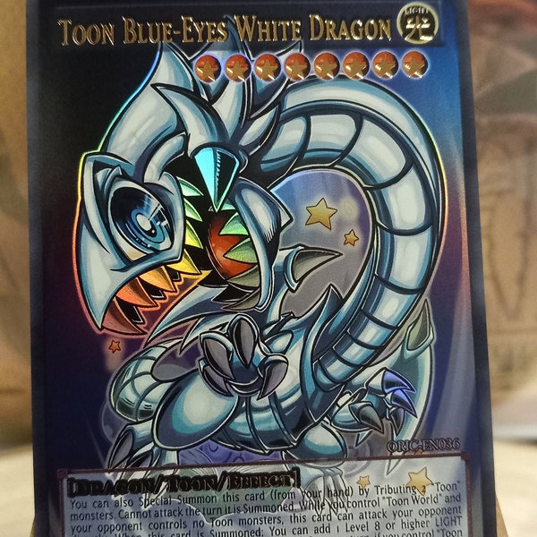 Carte Yu-Gi-Oh Toon Blue-Eyes White Dragon Holographique V ANG