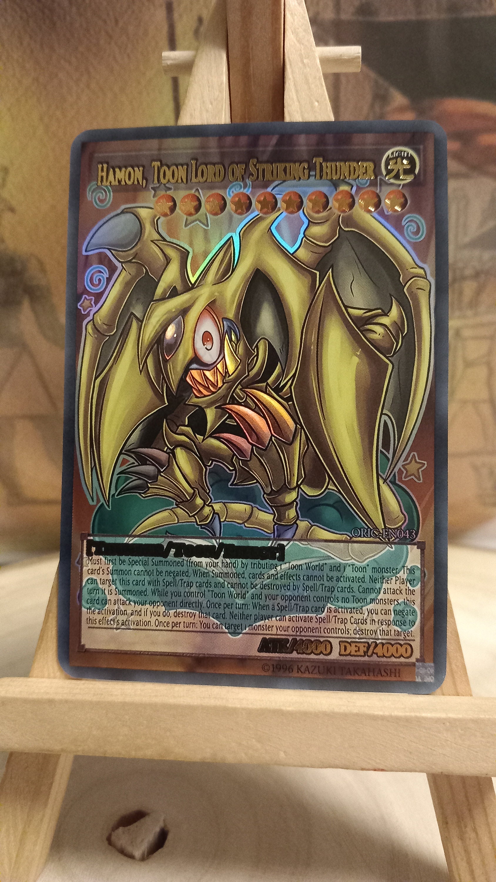 Hamon Toon Lord of Striking Thunder Holographic V ANG Card Hamon Toon Lord of Striking Thunder Holographic V ANG Card
