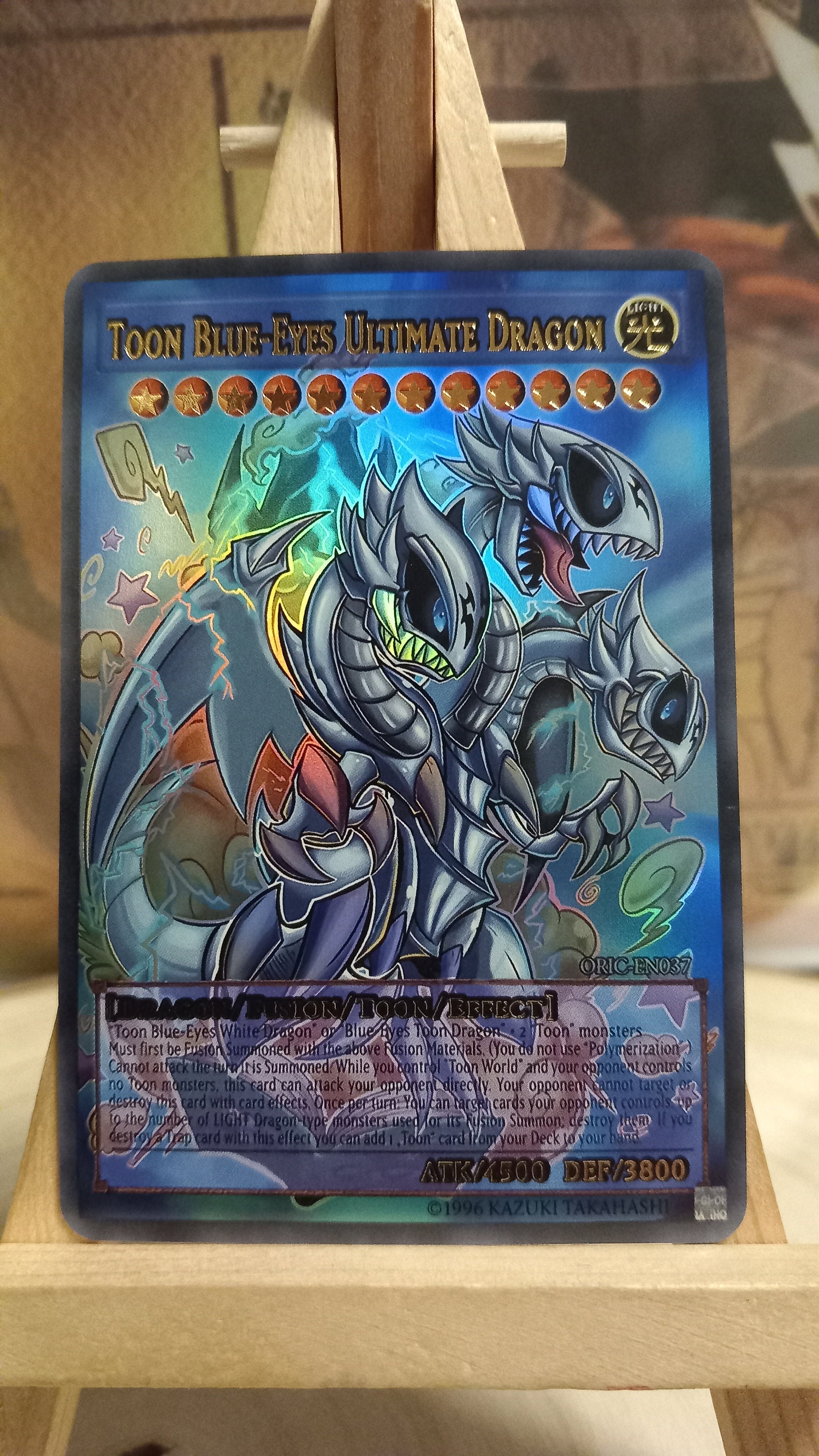 Yugioh Toon Blueeyes Ultimate Dragon Holographic V ANG Card Etsy