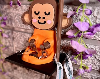 Meet the Monk-Key Holder — Your Zen Master of Organization!