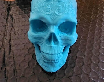 3D Printed sugar Skull Christmas Ornament – Spooky Season Never Ends!