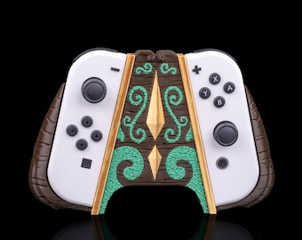Wooden Relic Dual Controller Grip – A Legendary Holder for Your Setup!