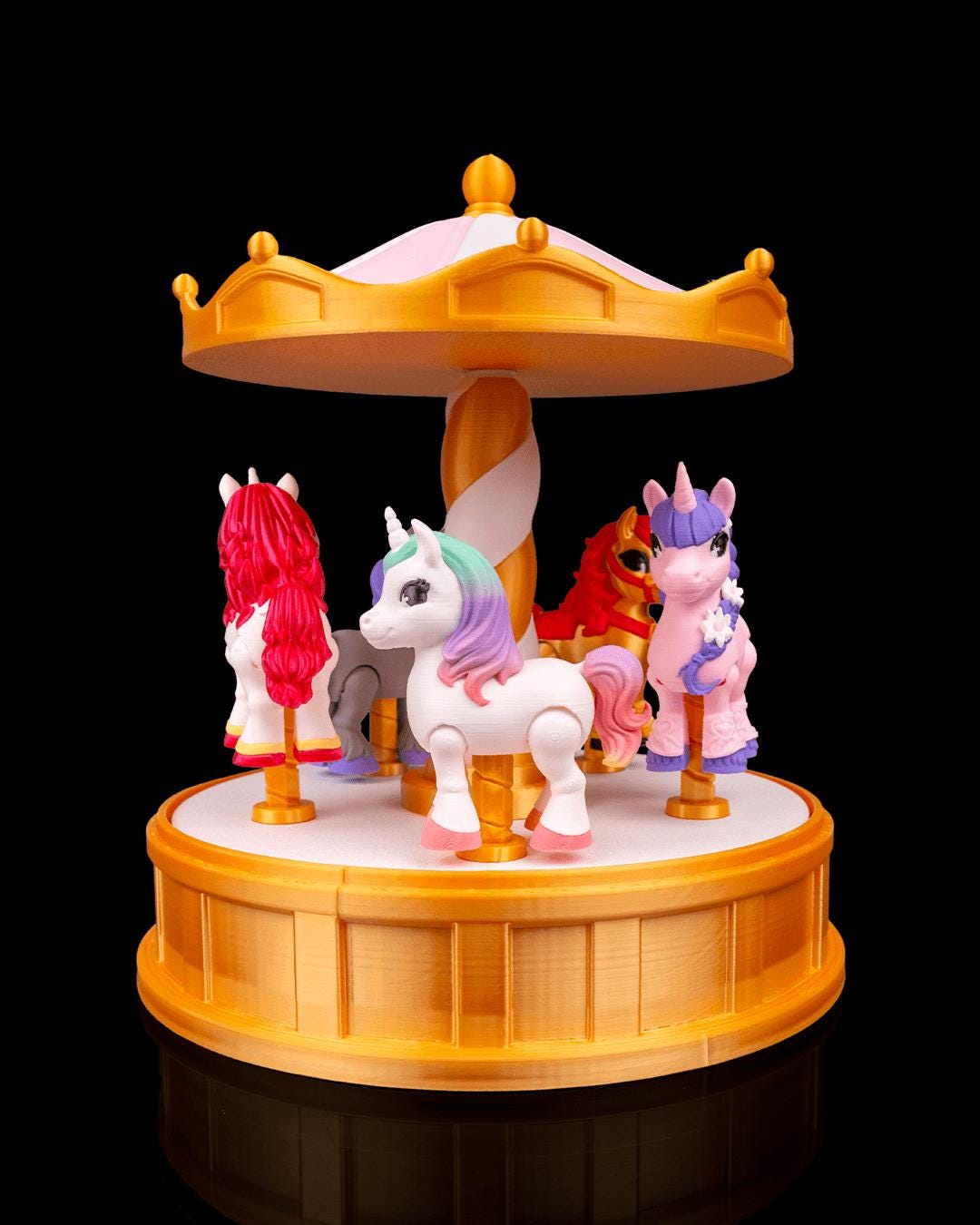Rotating Carousel Display Magic Carousel – Rotating Unicorn Display | Whimsical Showcase Stand - Etsy