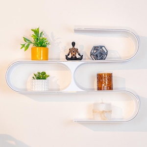 Loop Shelf – Modular 3D Printed Wall Shelf | Modern Curved Home Decor