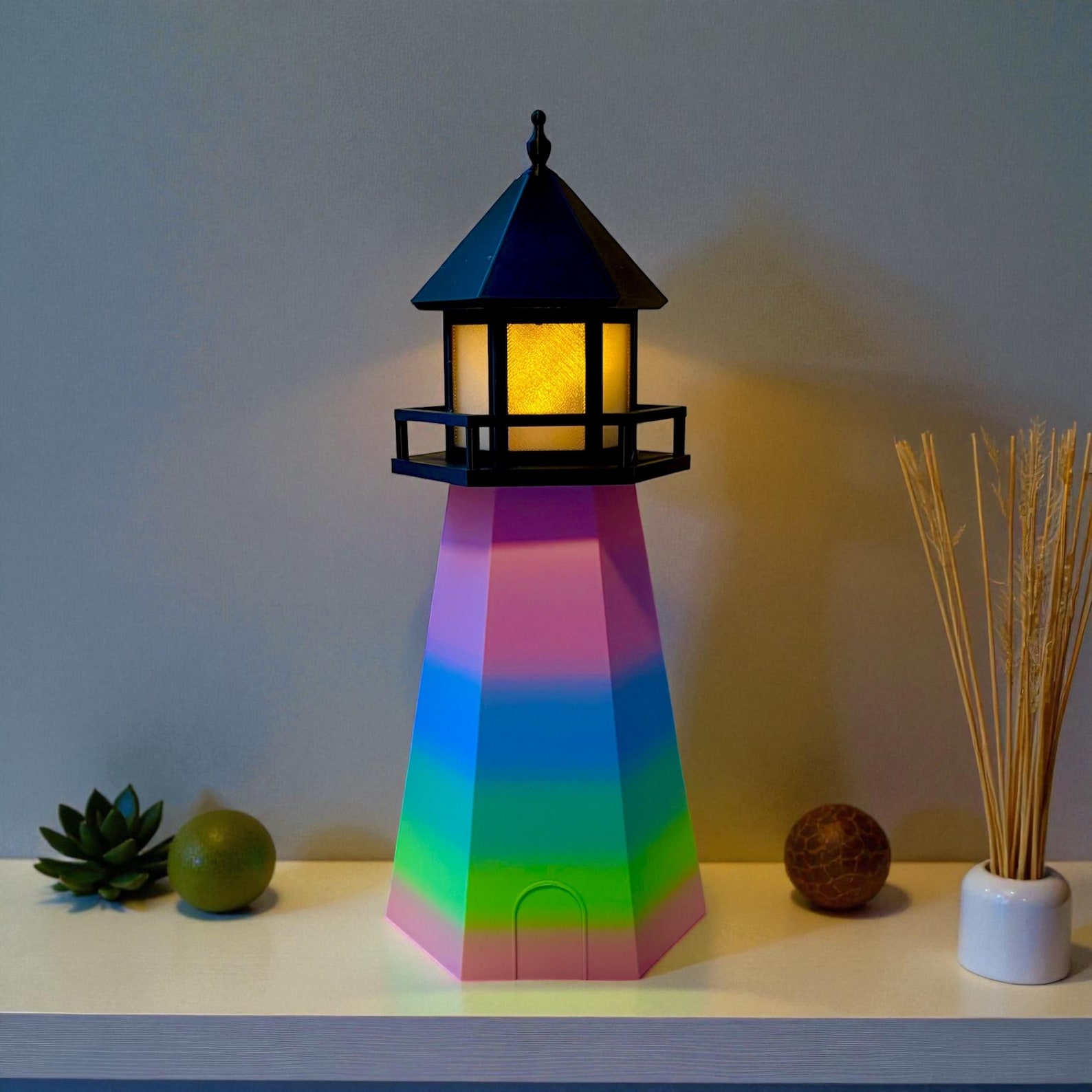 Led Lighthouse Model 3D Printed Battery-powered LED Lighthouse - Etsy