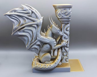 3D Printed Dragon Bookend Set – Epic Fantasy Decor for Book Lovers!