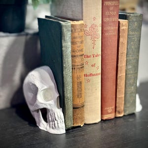 Skull Bookends – Boldly Hold Your Darkest Tales