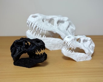 3D Printed T-Rex Skull: Dinosaur Decor, Science Gift