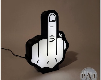 Make a Bold Statement with Our 3D Printed Middle Finger Lamp!
