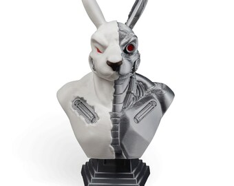 サイバーホップ バスト – 未来的な 3D プリントのウサギの彫刻 - Etsy 日本