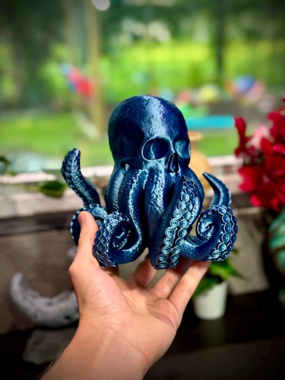 Skull Octopus Lamp – Light up the Depths - Etsy