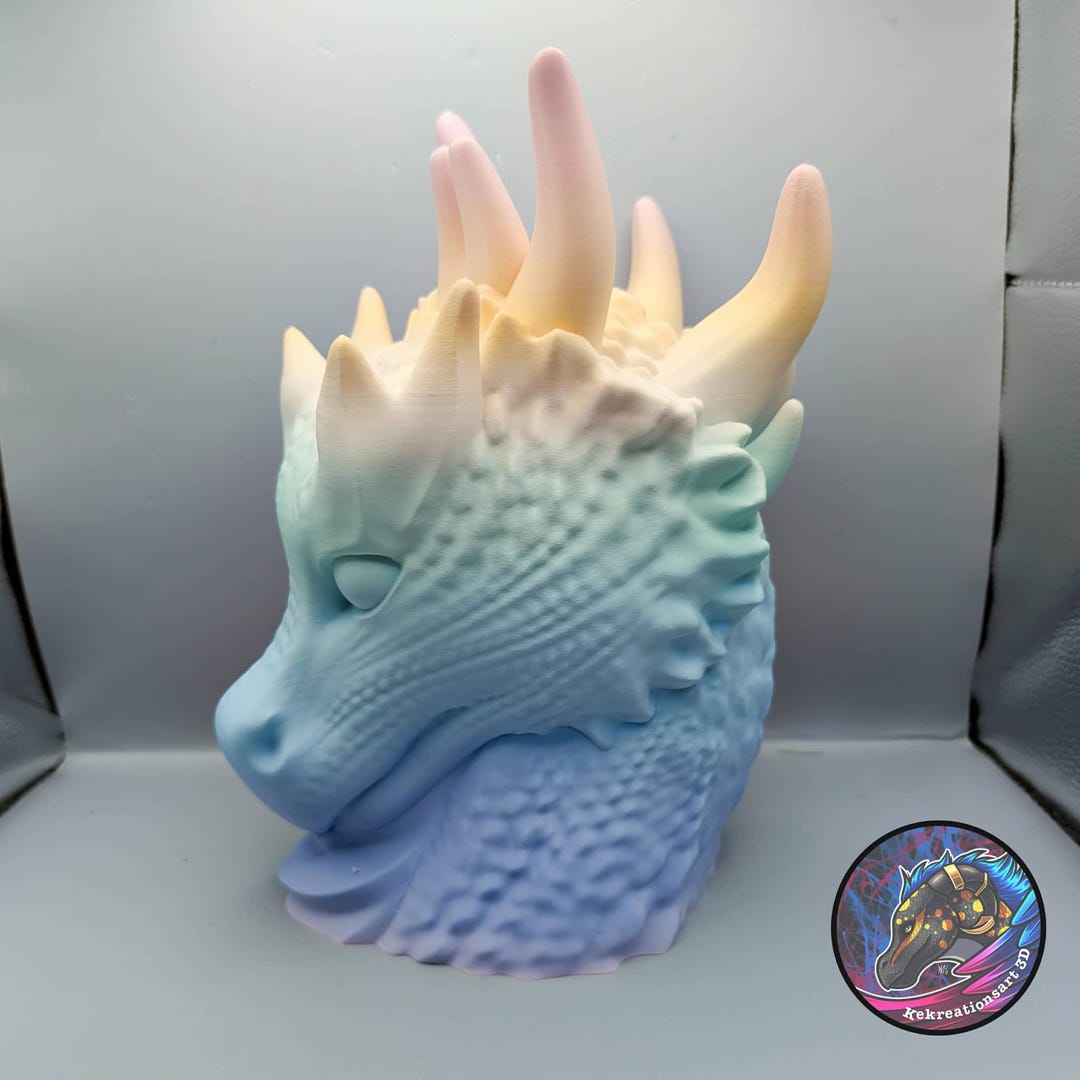 3D Printed Dragon Bust Headphone Stand – Epic Fantasy Desk Display - Etsy