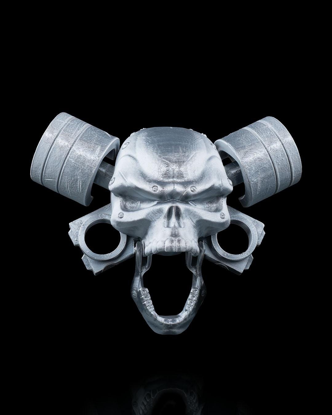 Death Shift Door Knocker – 3D Printed Skull & Pistons - Etsy