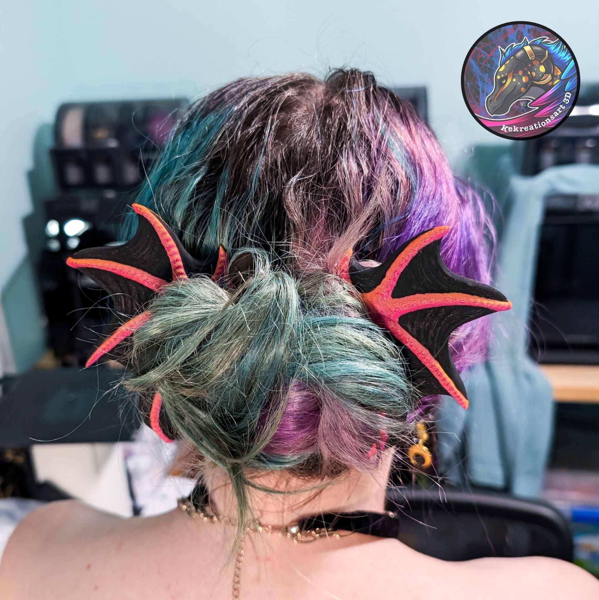 3D Printed Dragon Wing Hair Sticks: Fantasy Cosplay Accessory - Etsy