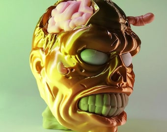 3D Printed Zombie Head Headphone Holder