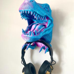 T. Rex Headphone Holder – 3D Printed with Tiny Arms!