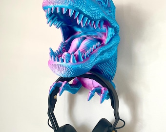 T. Rex Headphone Holder – 3D Printed with Tiny Arms!