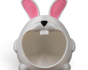 Soporte para dulces con forma de conejito impreso en 3D: Exhibidor de dulces de Pascua