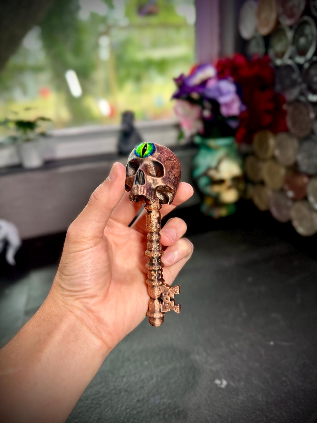 3D Printed Gothic Skeleton Key: Eye Oddities Decor (25mm) - Etsy
