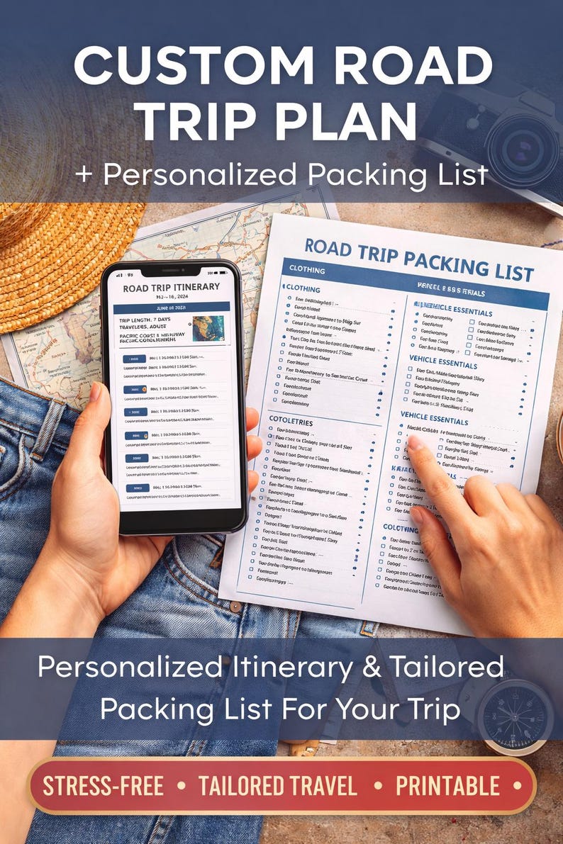 Backing Plan Road Trip Planning and Packing List - Custom for You! - Etsy Canada