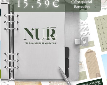 Nur journal : ton compagnon de méditation du Qu'ran (mini-classeur)