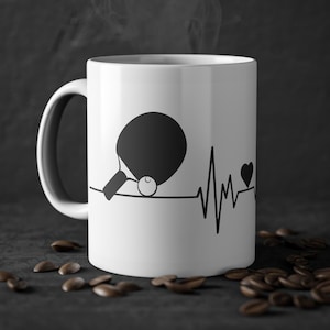 Gift table tennis mug, ping pong player birthday, thank you coach farewell trainer sports club, friend, woman man, coffee ceramic mug