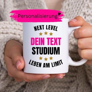 Studenten Tasse personalisiert Wunsch Fach Studiengang Universität Freund Frau Geburtstag Geschenk Studium Mann Kaffee Keramik Becher lustig