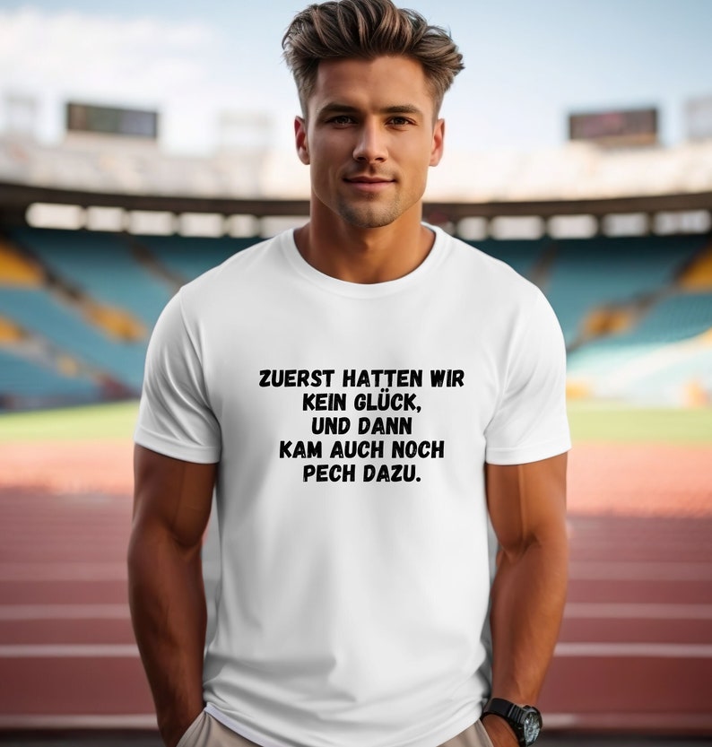 DE Funny Football Saying Tshirt, White Unisex Shirt for Woman Man