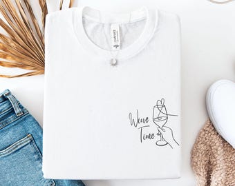 Wine Shirt white black wine slogan funny girlfriend birthday gift idea woman hen party bride team crew party night tour trip girls' night out vino
