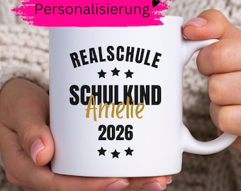 Personalized secondary school mug, schoolchild, school transfer, primary school student, secondary school student, gift idea, transition to 5th grade, boy, girl, ceramic mug