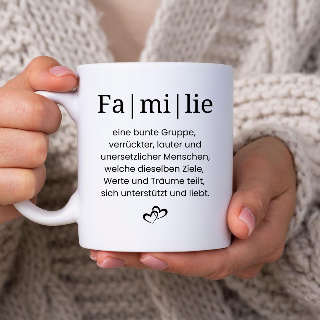 DEFamilien Tasse Geschenk Weihnachten,Mama Geburtstag Geschenkidee