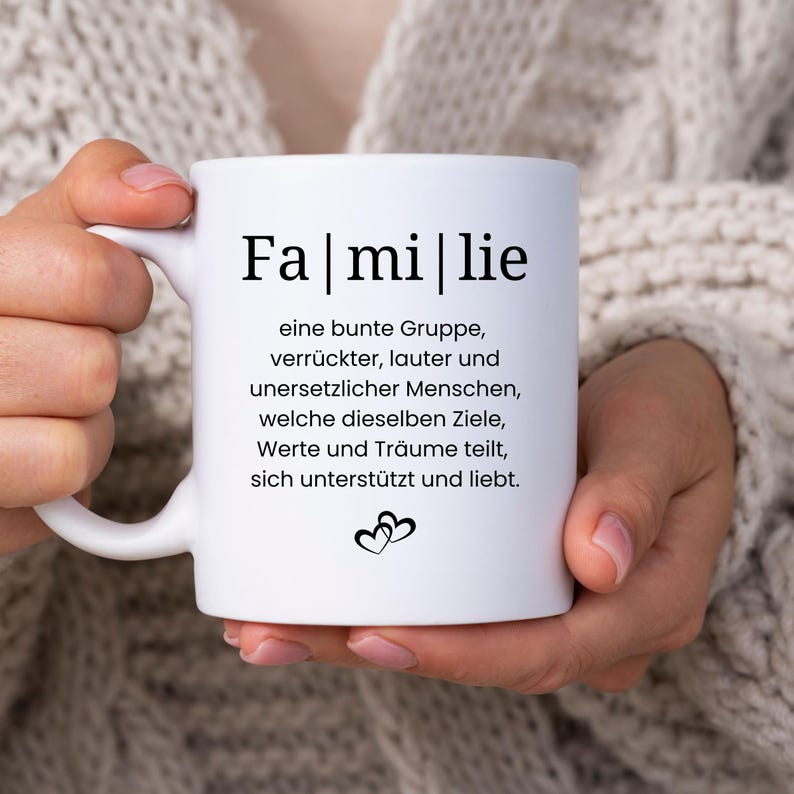 DEFamilien Tasse Geschenk Weihnachten,Mama Geburtstag Geschenkidee