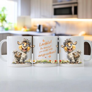 Rolig lama-kaffemugg för kontorsbruk, kvickt talesätt för hemmakontoret, arbetskollega, födelsedagspresentidé, chefsalpacka, kollegapresent, praktikant