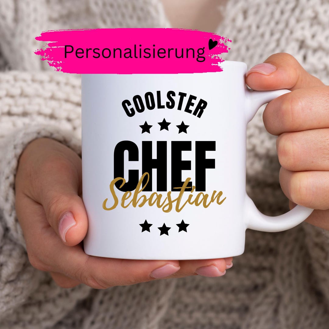 Personalized Mug for Boss - Gift Idea for Women and Men - Name of Work ...