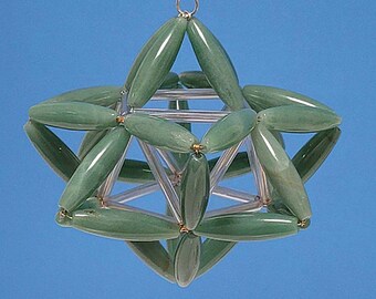 Sacred Geometry Merkaba, Green Adventurine, Chakra Balancing, Energy Healing, Spiritual Ascension, Handmade Energized Gift by Deb Starwalker