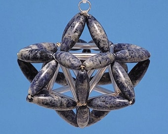 Sacred Geometry Merkaba, Lapis Lazuli, Chakra Balancing, Energy Healing, Spiritual Ascension, Handmade Energized Gift by Deb Starwalker